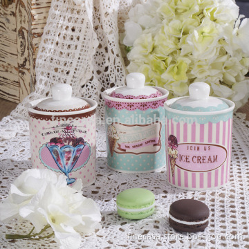 180CC Fine New Bone China Elegant Ceramic Canister set